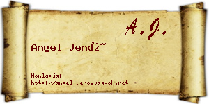 Angel Jenő névjegykártya